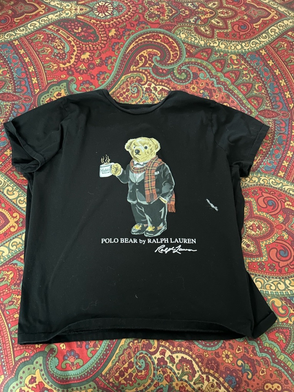 Polo by Ralph Lauren Black Polo Bear Graphic Tee